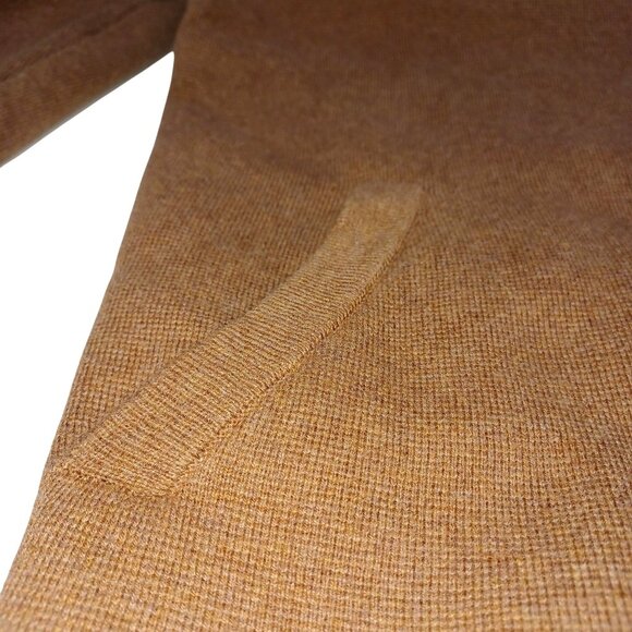 J Crew Vanessa Sweater-Jacket Camel Womens M Cotton Longline Classic Neutral - Picture 3 of 6